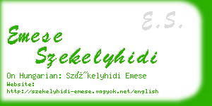 emese szekelyhidi business card